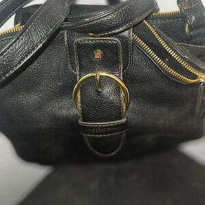 Black leather purse